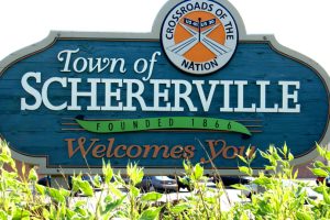 Schererville Indiana welcome sign